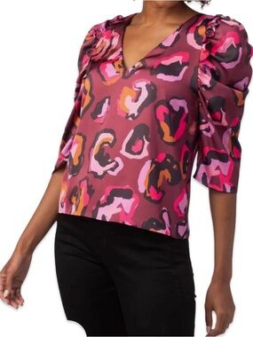 CROSBY by Mollie Burch Keeva Top in Jungle Queen Size XS 🌸
